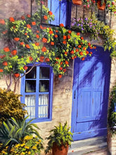 Load image into Gallery viewer, Provence Blue Door Wrapped Canvas by Barbara Felisky (22.5&quot;W x 30.5&quot;H)