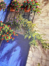 Load image into Gallery viewer, Provence Blue Door Wrapped Canvas by Barbara Felisky (22.5&quot;W x 30.5&quot;H)