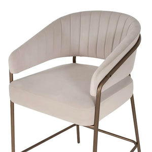 Sheriden Upholstered Counter Stool (Set of 2), Grey Beige