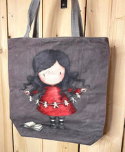 Load image into Gallery viewer, &#39;Girl with Paper Family&#39; Canvas Tote