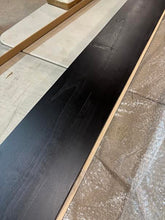 Load image into Gallery viewer, 72&quot; Dogberry Collections Modern Farmhouse Fireplace Shelf Mantel, Midnight Black