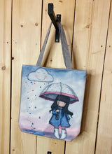 Load image into Gallery viewer, &#39;Girl with Umbrella&#39; Canvas Tote