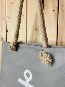 'Anchor' Cotton Rope Canvas Tote