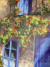 Load image into Gallery viewer, Provence Blue Door Wrapped Canvas by Barbara Felisky (22.5&quot;W x 30.5&quot;H)