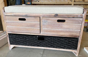 Fabric Upholstered Storage Bench