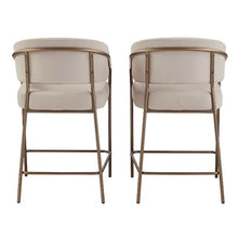 Load image into Gallery viewer, Sheriden Upholstered Counter Stool (Set of 2), Grey Beige