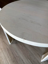 Load image into Gallery viewer, Cyrus Solid Wood Drum 2 Nesting Tables Set with Storage