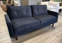 Load image into Gallery viewer, 70&quot; Black Velvet Sofa