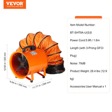 Load image into Gallery viewer, VEVOR 12.6&quot; Blower Fan