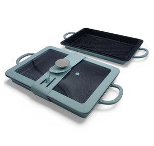 9" x 13" Baker Griddle and Grill Set - SEA SALT
