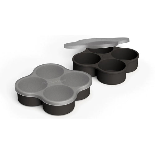 Curtis Stone Egg Bites with Lids (set of 2), BLACK