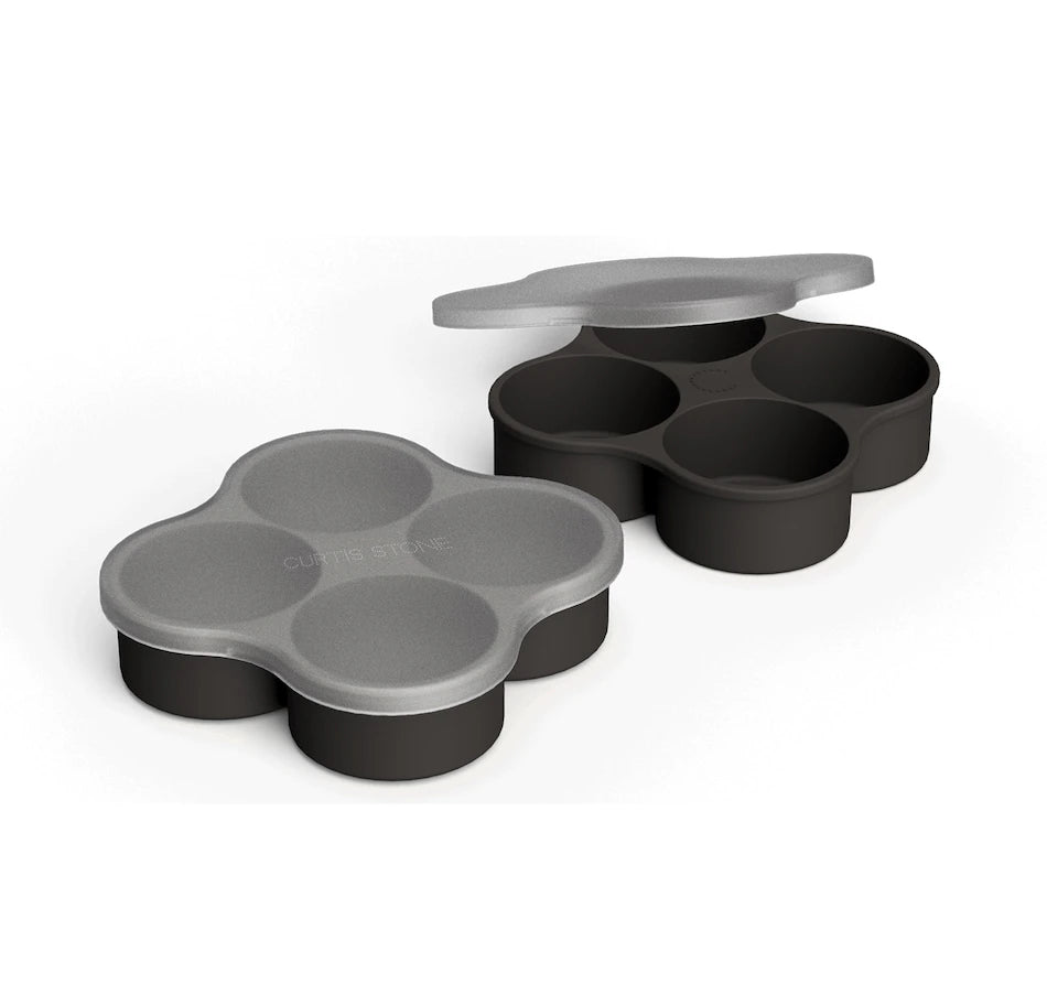 Curtis Stone Egg Bites with Lids (set of 2), BLACK