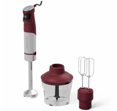 Curtis Stone 3-Piece Immersion Blender Set - RED