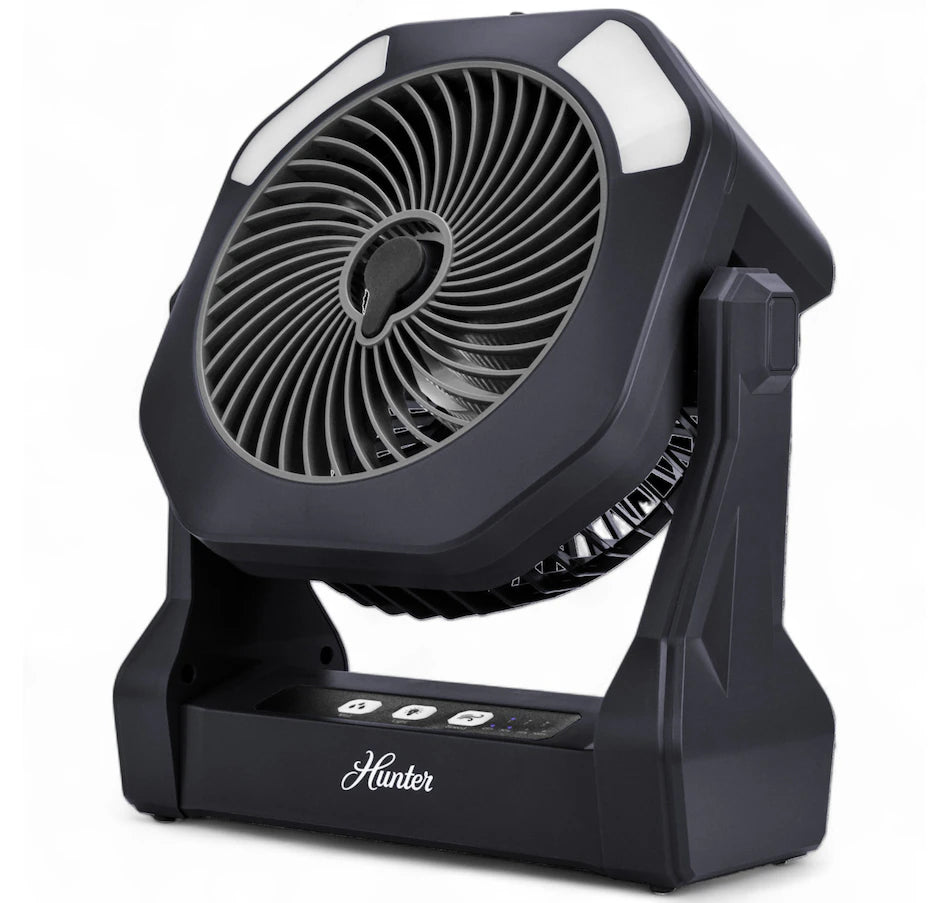 Hunter Rechargeable Misting Fan Hunter Home, BLACK