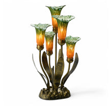 Load image into Gallery viewer, Tiffany Style 20&quot; Hand-Blown Glass Calla Lily Lamp, GREEN