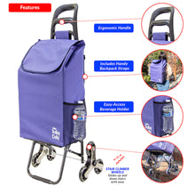 Load image into Gallery viewer, Stair Climber Trolley Dolly with Skate Wheels dbest, NAVY