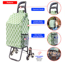 Load image into Gallery viewer, Stair Climber Trolley Dolly with Skate Wheels dbest, SAGE TILE