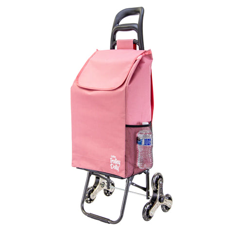 Stair Climber Trolley Dolly with Skate Wheels dbest, DUSTY ROSE