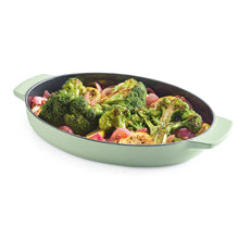 Load image into Gallery viewer, 2.5-Quart Enameled Cast Iron Au Gratin Roasting Pan - PISTACHIO