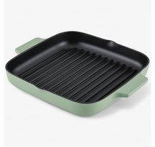 Load image into Gallery viewer, 11" Enamelled Cast Iron Grill Pan - PISTACHIO