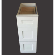 Load image into Gallery viewer, White Shaker 3 Drawers Bathroom Vanity Base Cabinets