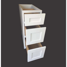 Load image into Gallery viewer, White Shaker 3 Drawers Bathroom Vanity Base Cabinets