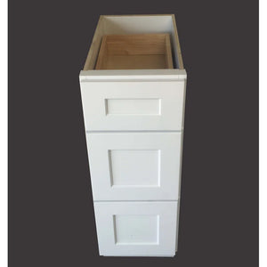 White Shaker 3 Drawers Bathroom Vanity Base Cabinets