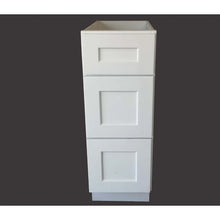 Load image into Gallery viewer, White Shaker 3 Drawers Bathroom Vanity Base Cabinets