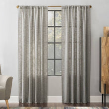 Load image into Gallery viewer, 84&quot;L Crosshatch Textured Sheer Rod Pocket Curtain Panels (Set of 2) - Scott Living