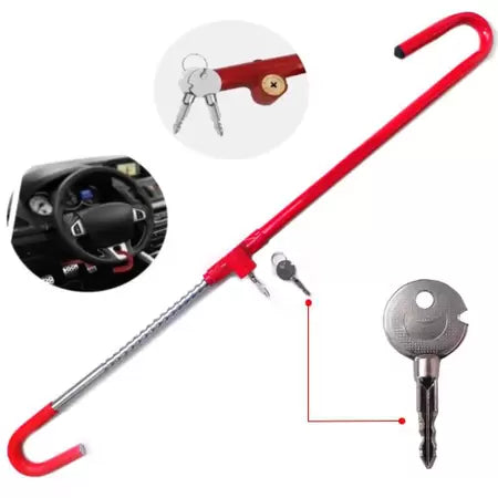 Anti-Theft Steering Wheel Lock to Pedal Universal Fit