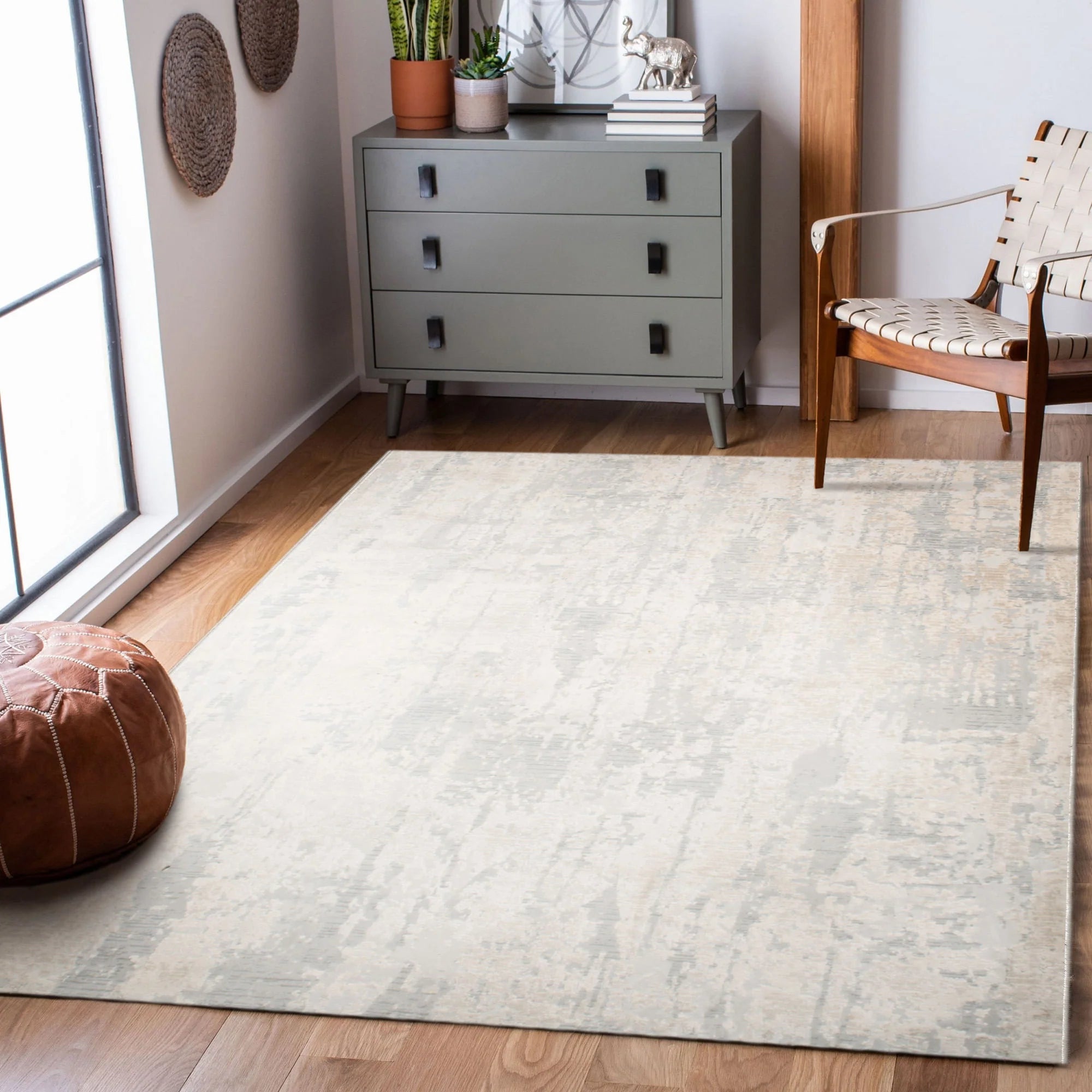 Ariella Cream & Grey 9'10" x 13'1" Area Rug