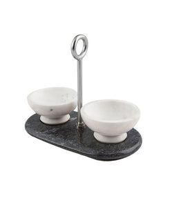 THIRSTYSTONE Solid Marble Pinch Bowl/Condiment Server