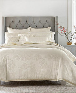 King Hotel Collection Classic Hydrangea Bedskirt Off White