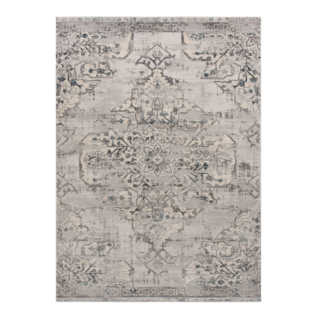 Ariella Grey & Blue 9'10" x 13'1" Area Rug