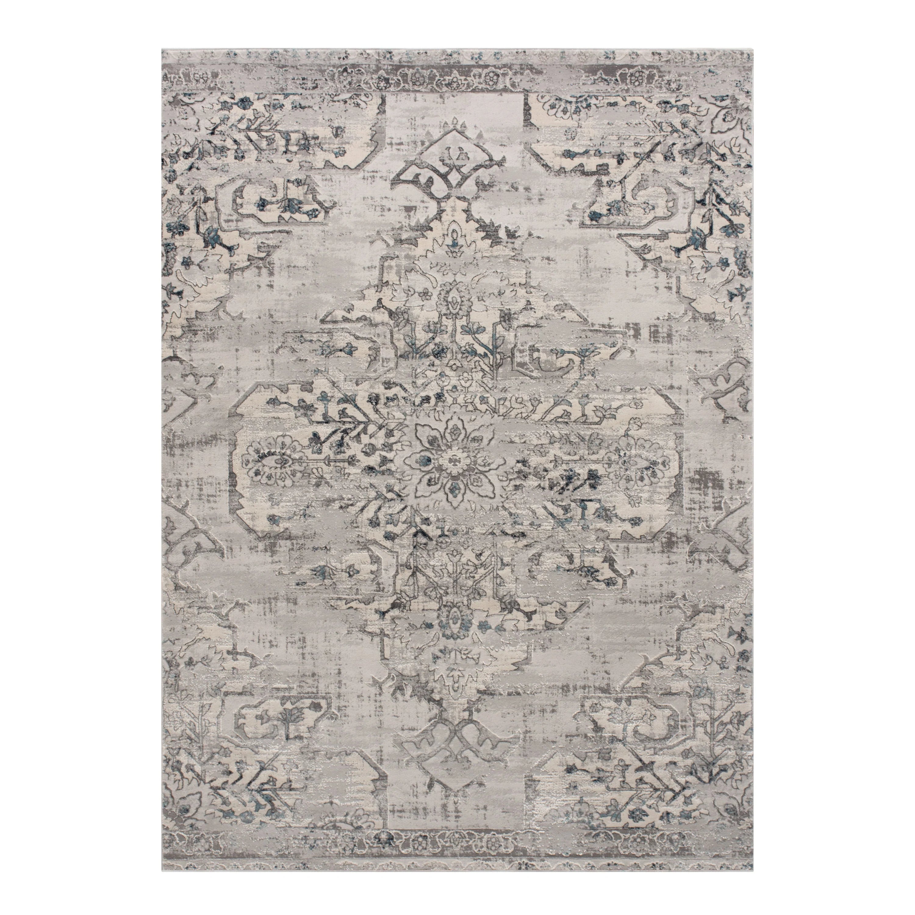 Ariella Grey & Blue 9'10" x 13'1" Area Rug