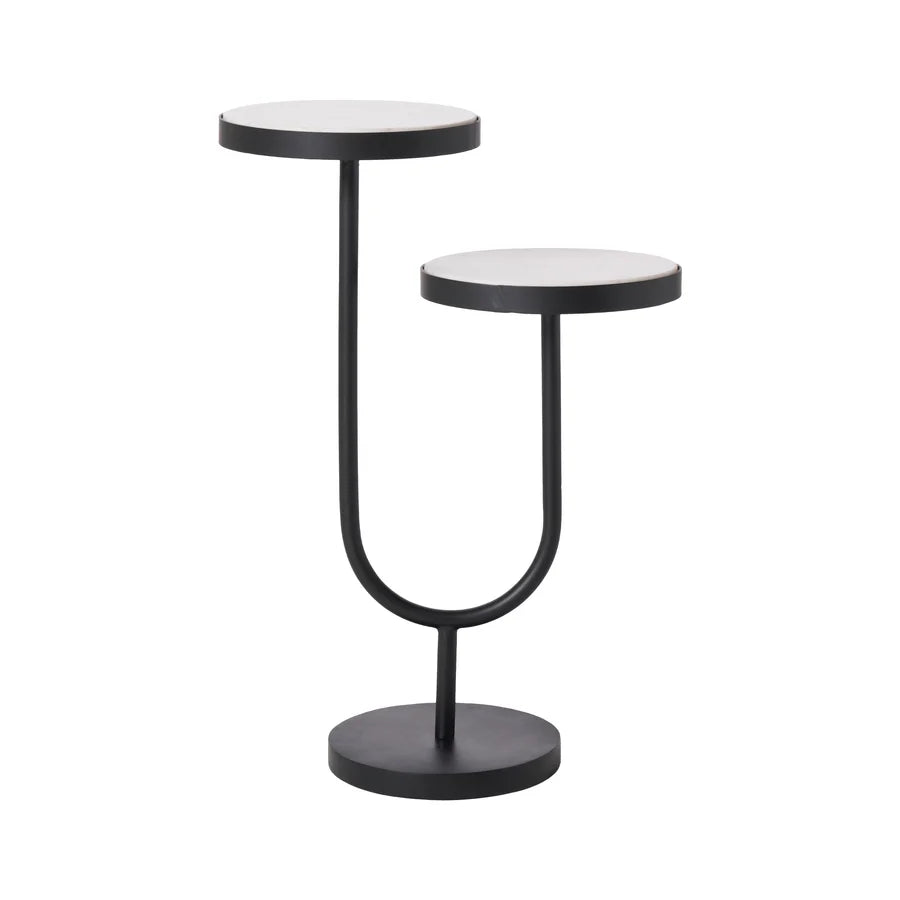 Ambra Marble Two-Tier End Table