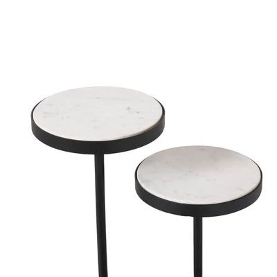 Ambra Marble Two-Tier End Table