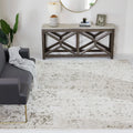 Hazel Off-White & Taupe 7'10" x 10'2" Area Rug