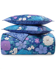 Load image into Gallery viewer, Queen 3pc Martha Stewart Collection Candice Floral Comforter Set