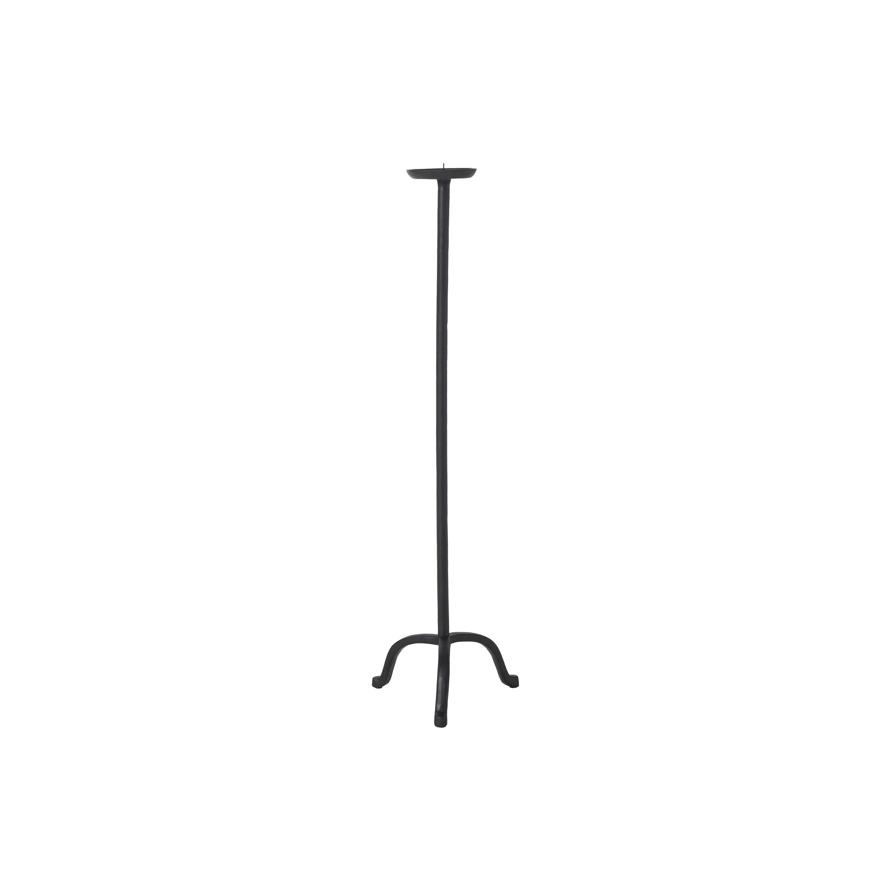 Black Cast Aluminum Candle Holders, Set of 2 (Large & Small)