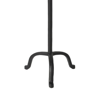 Black Cast Aluminum Candle Holders, Set of 2 (Large & Small)