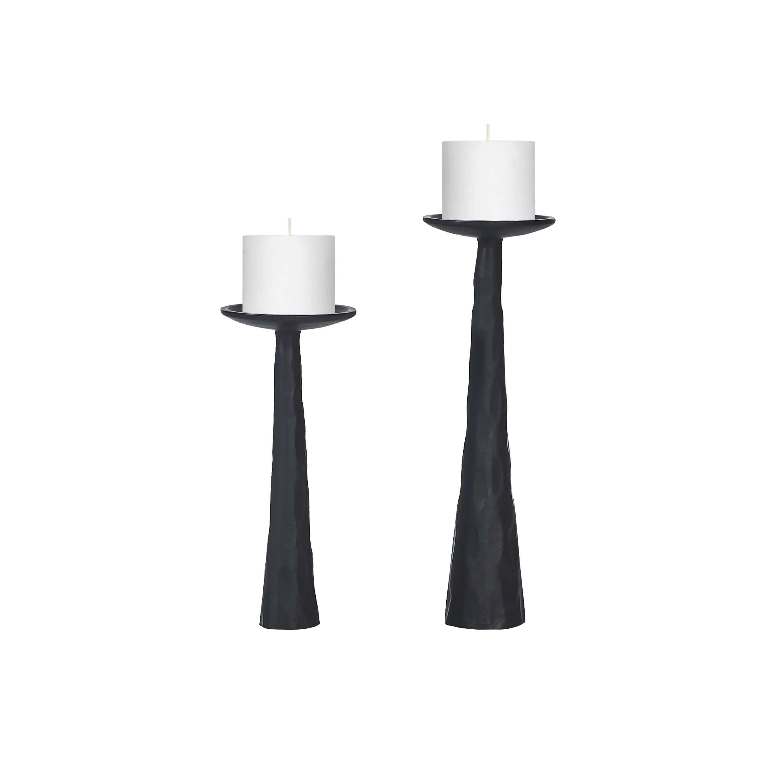 Tilde Pillar Candle Holders, Set of 2