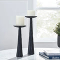 Tilde Pillar Candle Holders, Set of 2