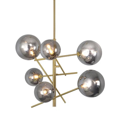 Laylani 6-Light 28.5 inch Satin Brass Pendant