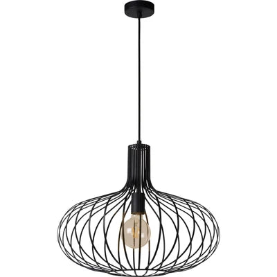 Ione 1 Light 19.75 inch Black Pendant
