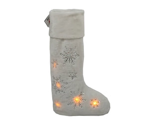 30"H SNOWY DAYS STANDING STOCKING with LED LIGHTS