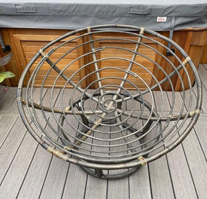 Papasan Chair With Wood Rattan Frame