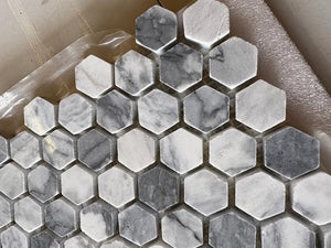 Santorini 12" x 12" Marble Honeycomb Mosaic Wall & Floor Tile