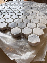 Load image into Gallery viewer, Santorini 12&quot; x 12&quot; Marble Honeycomb Mosaic Wall &amp; Floor Tile