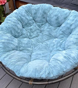 Papasan Chair With Wood Rattan Frame